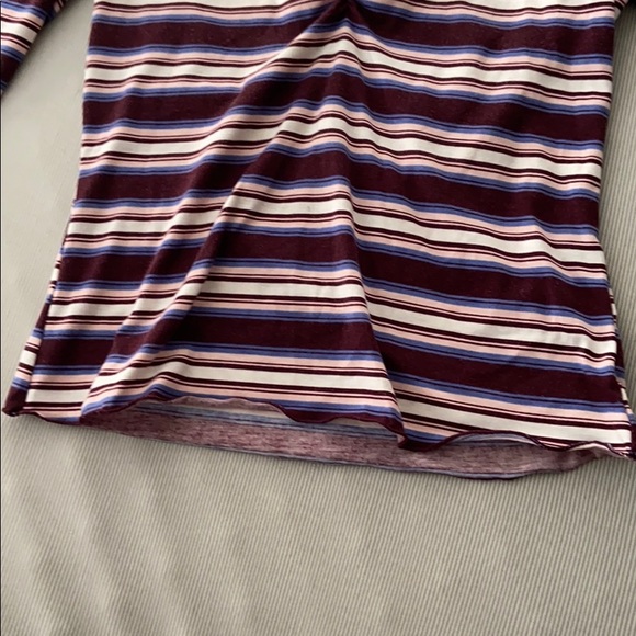 Mudd Burgundy striped long sleeve - Picture 3 of 9